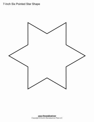 Звезда шестиконечная шаблон