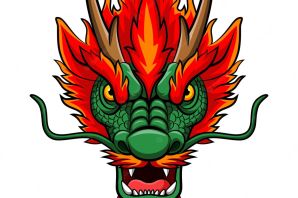 Голова китайского дракона рисунок