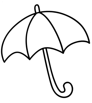 Зонтик шаблон для рисования