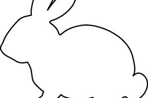 Трафарет зайца для рисования
