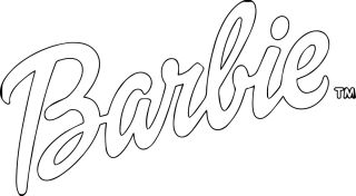 Барби логотип раскраска