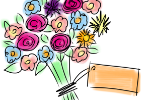 Букетик цветов рисунок