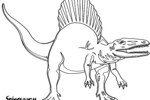 Спинозавр раскраска для детей