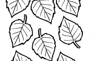 Шаблоны осенних листьев для раскрашивания