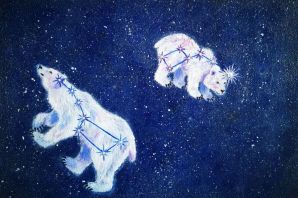 Малая медведица и полярная звезда рисунок