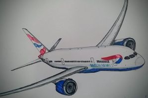 Рисунок пассажирский самолет для детей