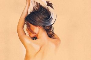 Женщина со спины рисунок