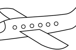 Трафарет самолета для рисования