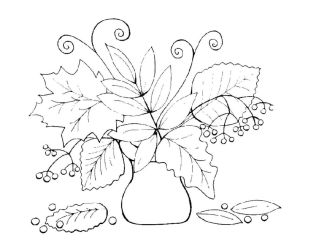 Осенняя ваза рисунок