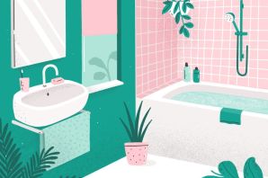 Нарисованная ванная комната