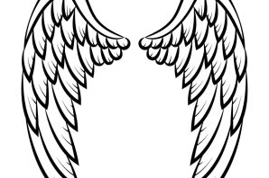 Трафарет крылья ангела для вырезания