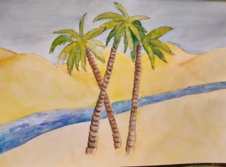 Рисунок к балладе три пальмы