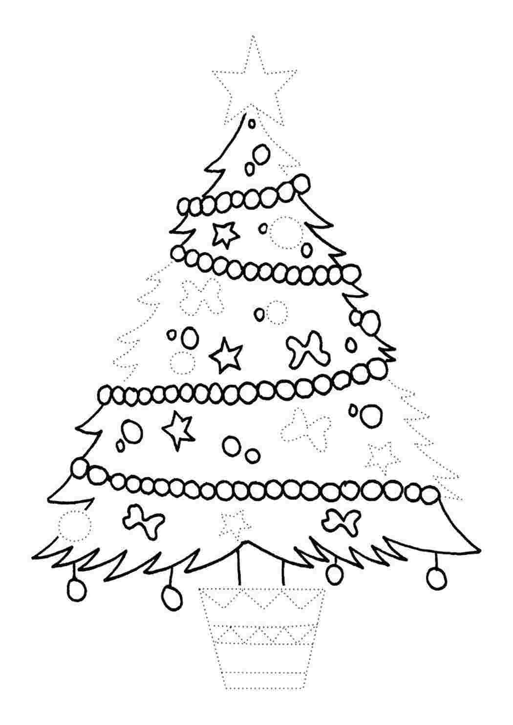 Рисунок на тему новый год елка