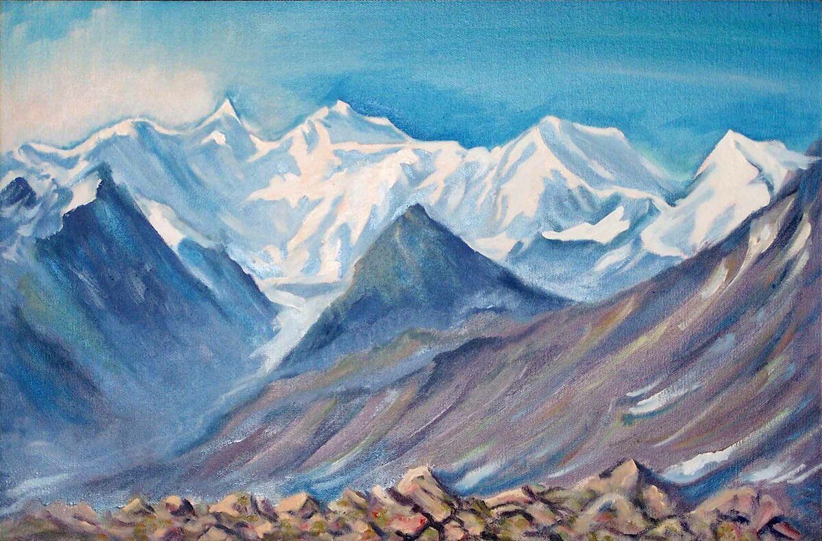 Произведение легкие горы. Рерих картины горы Белуха. Белуха гора Рерих. Рерих Белуха Алтай.