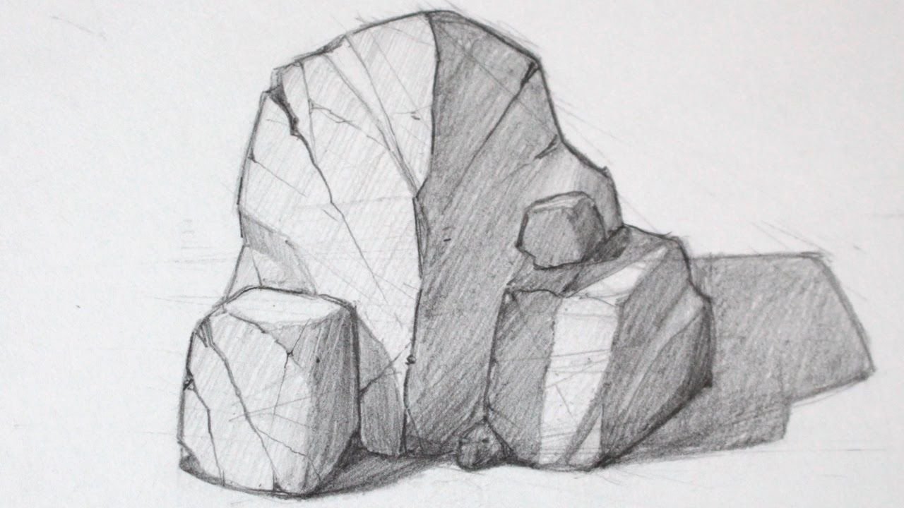 Как рисовать камень и каменные текстуры