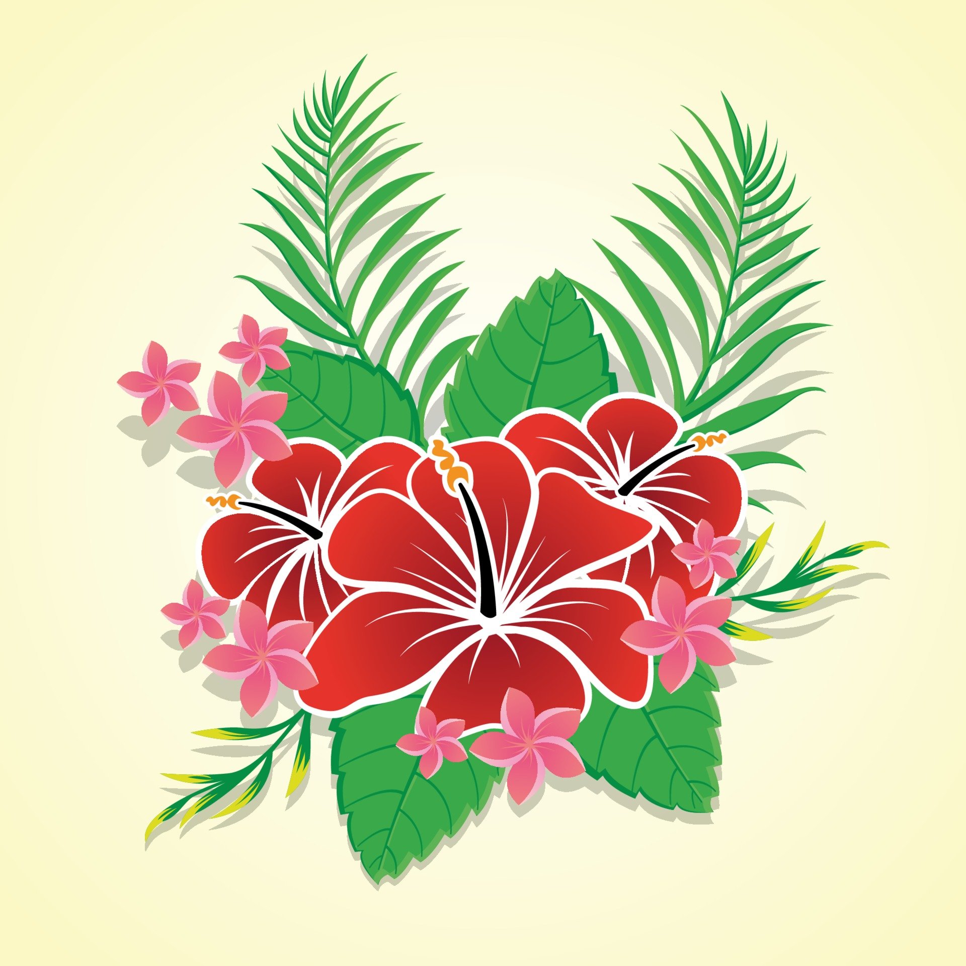 Гавайские цветы в искусстве