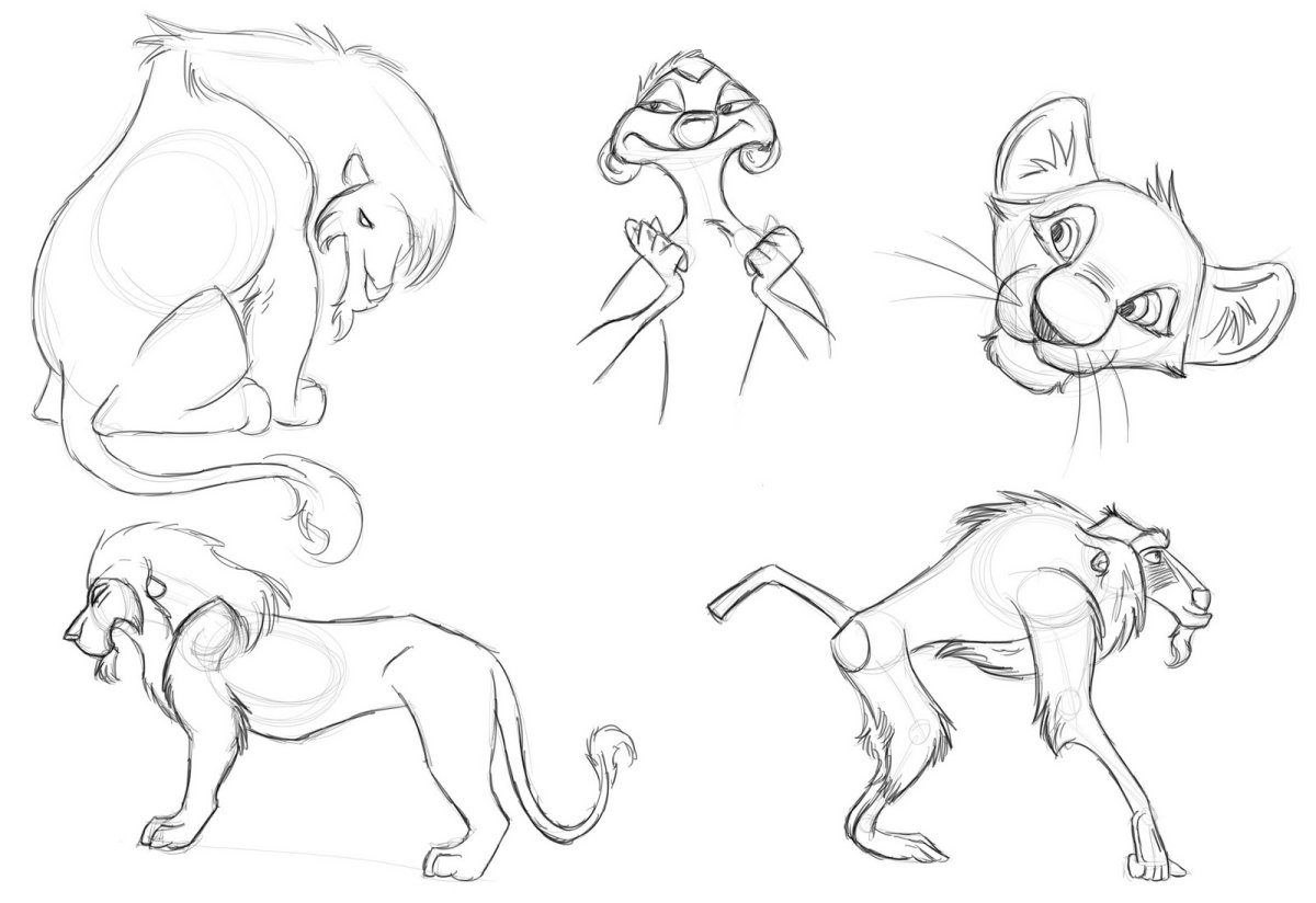 Рисунки для срисовки король лев