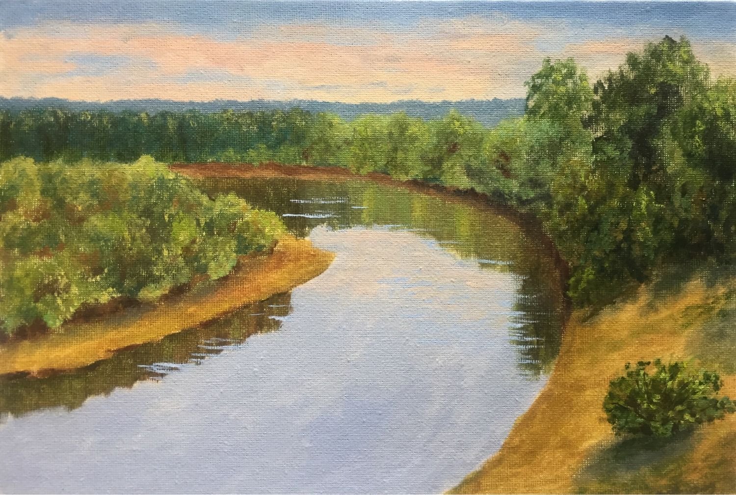 Но до чего же красива река лобань. «Летний пейзаж с рекой» (1870 г.). Каменев. "Пейзаж с рекой", 1959. Картина река.
