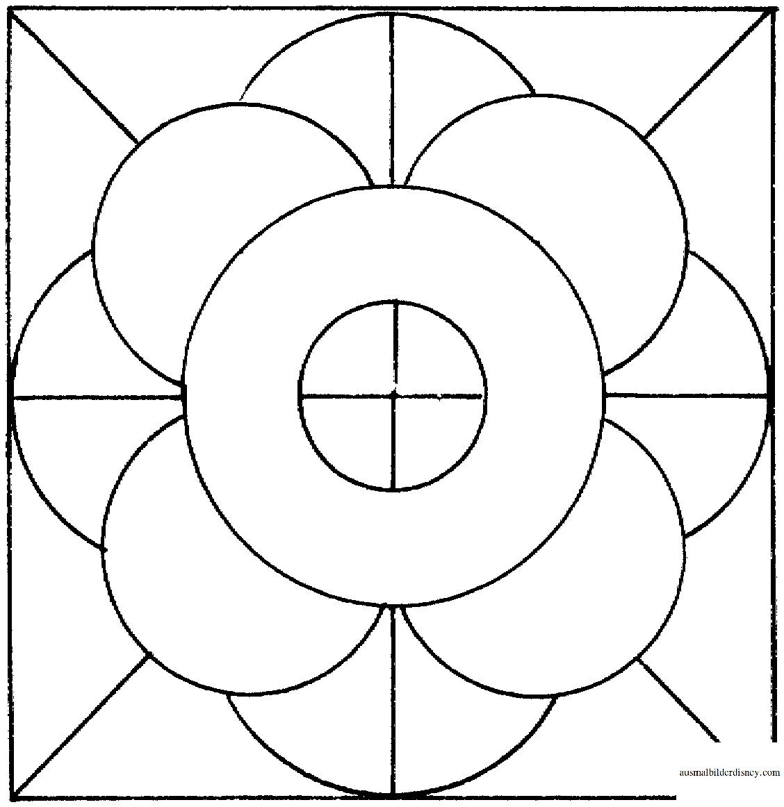 Рисунок из 10 окружностей