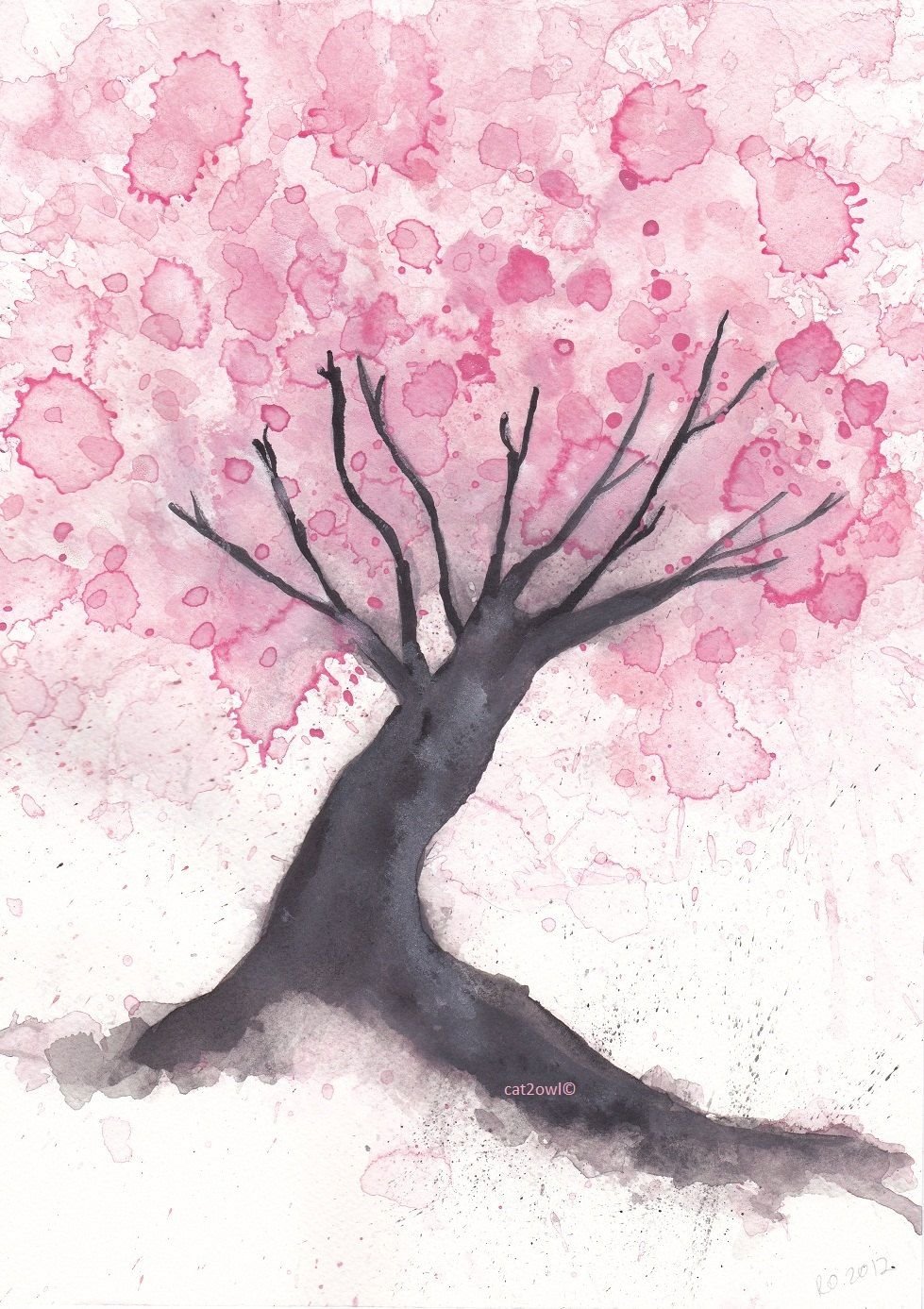 Как нарисовать дерево сакуры. Дерево Сакура карандашом. Дерево Сакура рисунок. Сакура дерево акварелью. Сакура дерево нарисованное.
