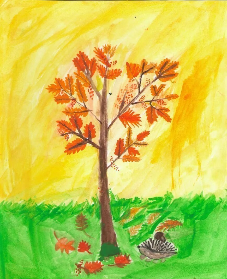 Рисунки про осень для школьников - 72 фото
