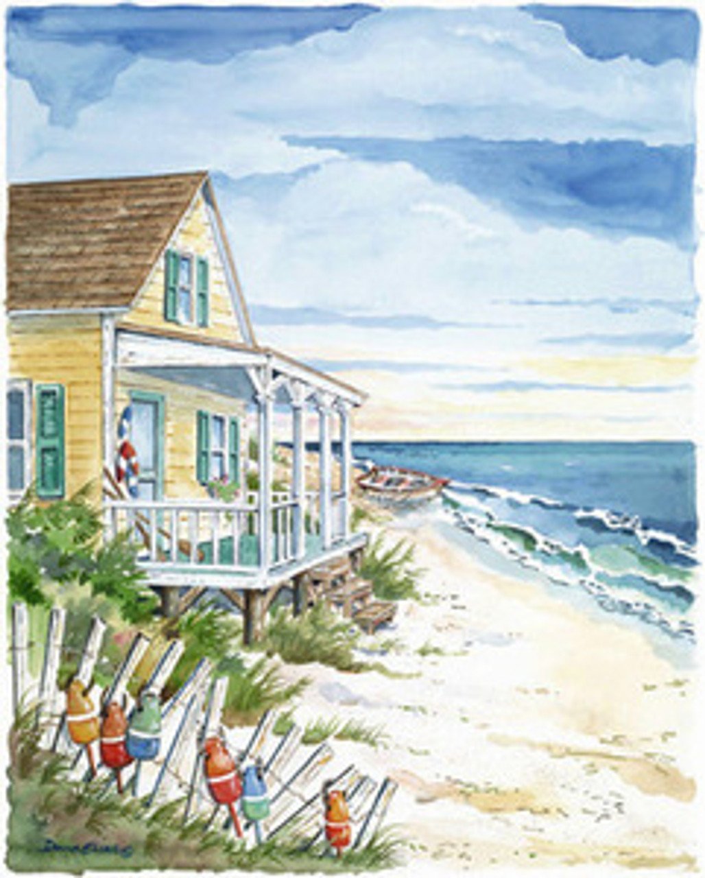 Дом у моря рисунок - 78 фото