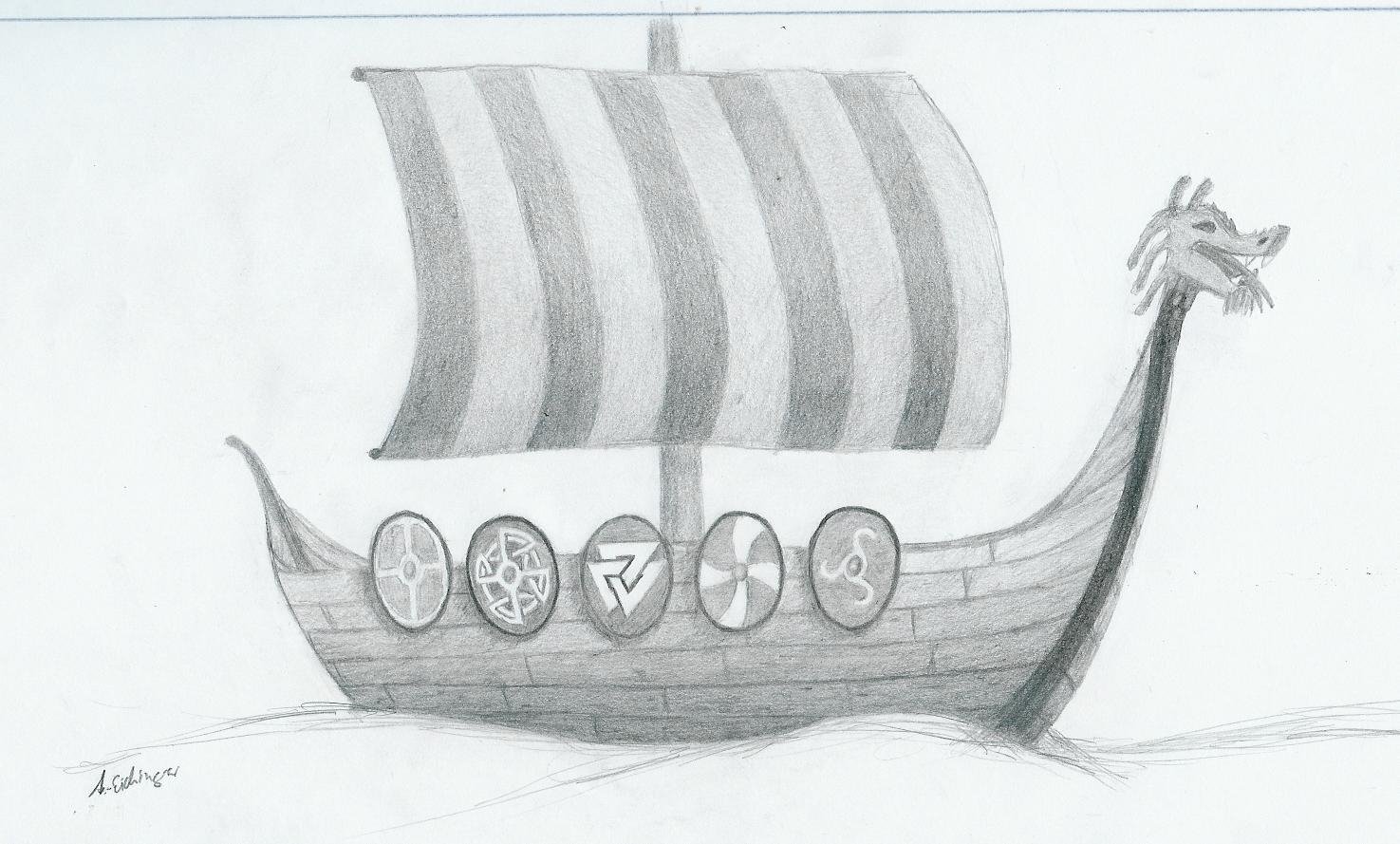 Тема ладья. Нарисовать корабль викингов Драккар. Корабль викингов Драккар рисунок. Драккары викингов рисунки карандашом. Картинки корабля для срисовки.