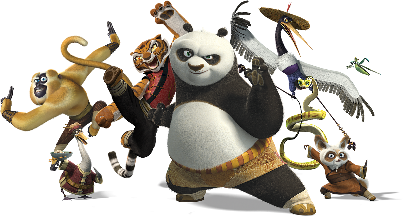 Кунфу панда по порядку. Мастер Шифу кунг фу Панда 1. Кунг-фу Панда неистовая пятёрка. Кунг фу Панда герои. Герои мультика кунг фу Панда.