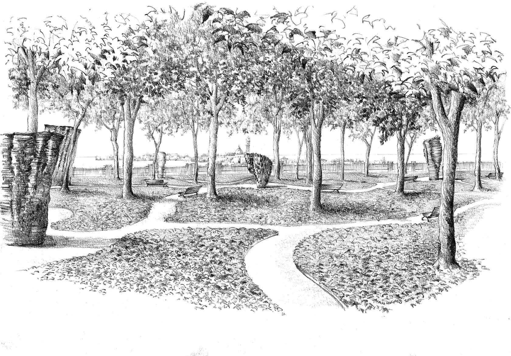 Территория парка рисунок 7 класс. Эскиз паркового ландшафта. Ландшафт рисунок карандашом. Парк карандашом. Ландшафтный дизайн рисунок легкий.