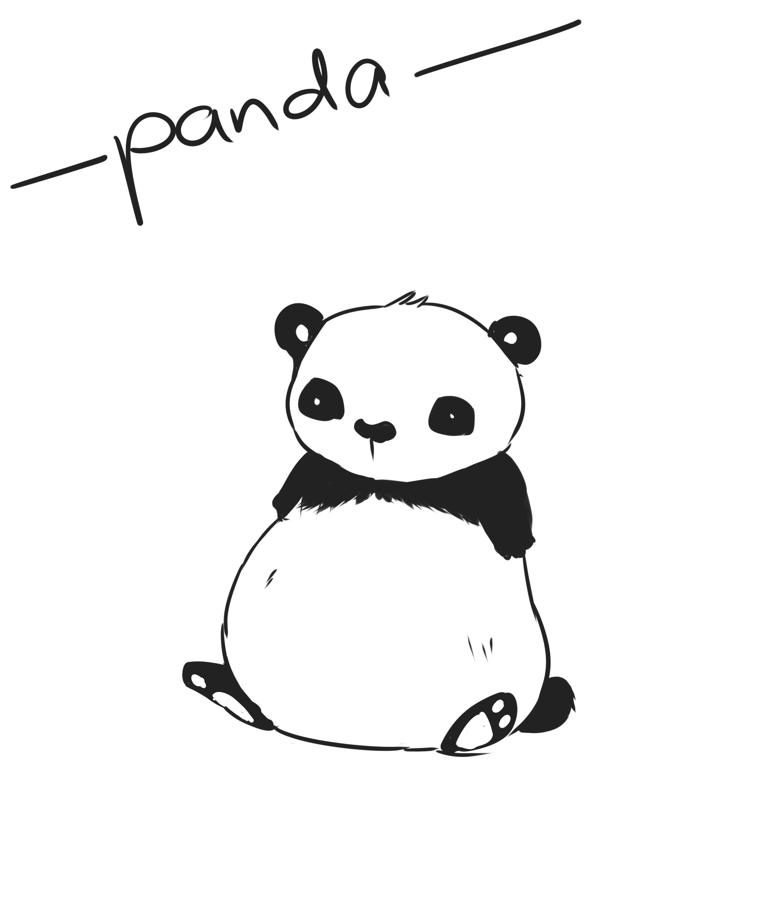 Мультяшная толстая Панда
