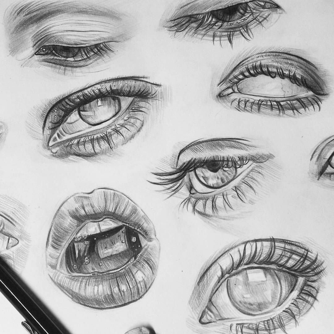 Рисунки для скетчбука глаза