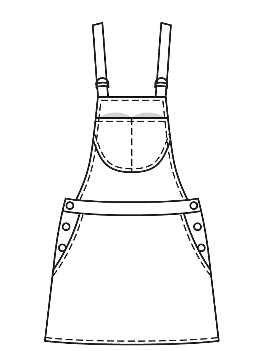 Раскраска фартук для детей