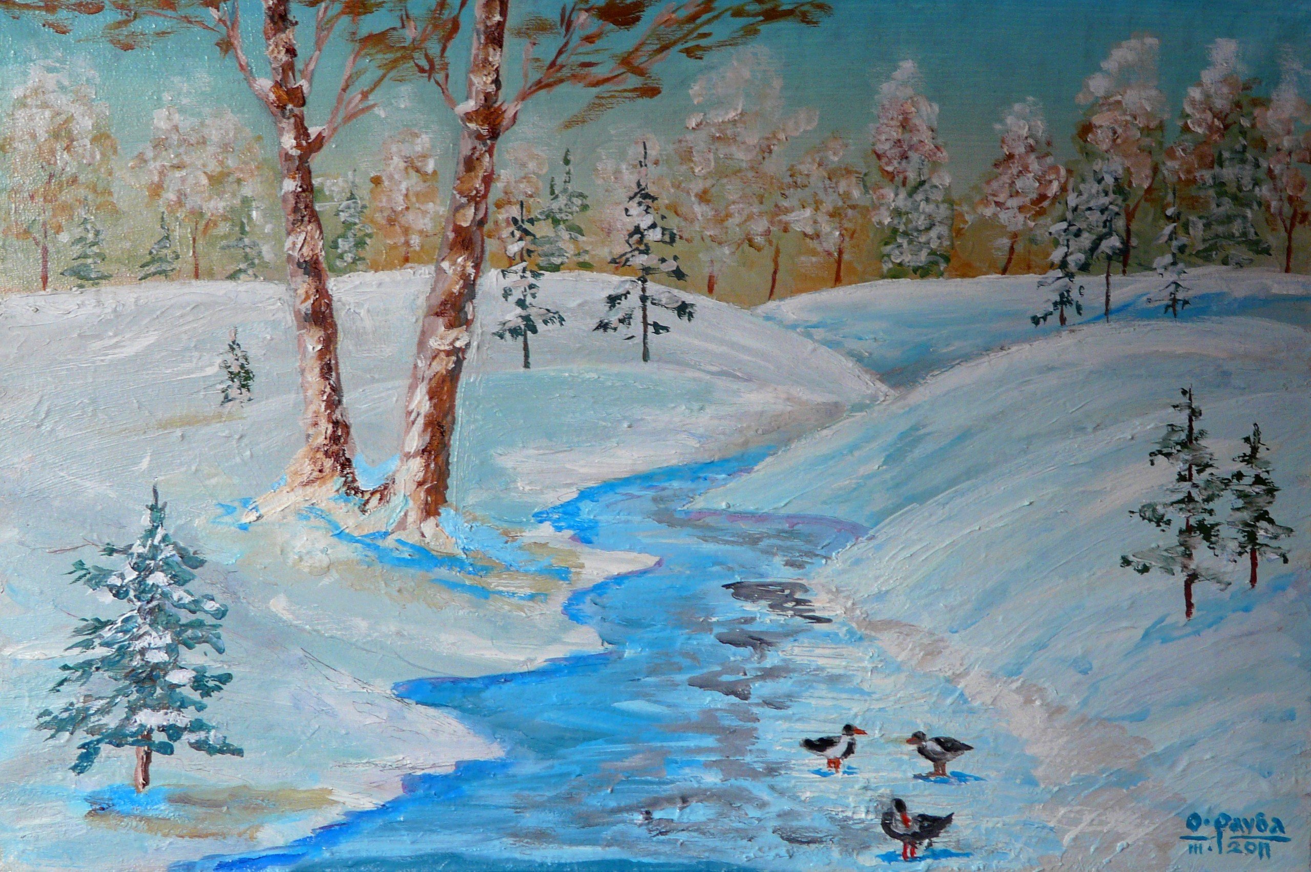 Картинка встреча зимы. Зимние рисунки. Зимний пейзаж для детей. Зимний пейзаж гуашью.