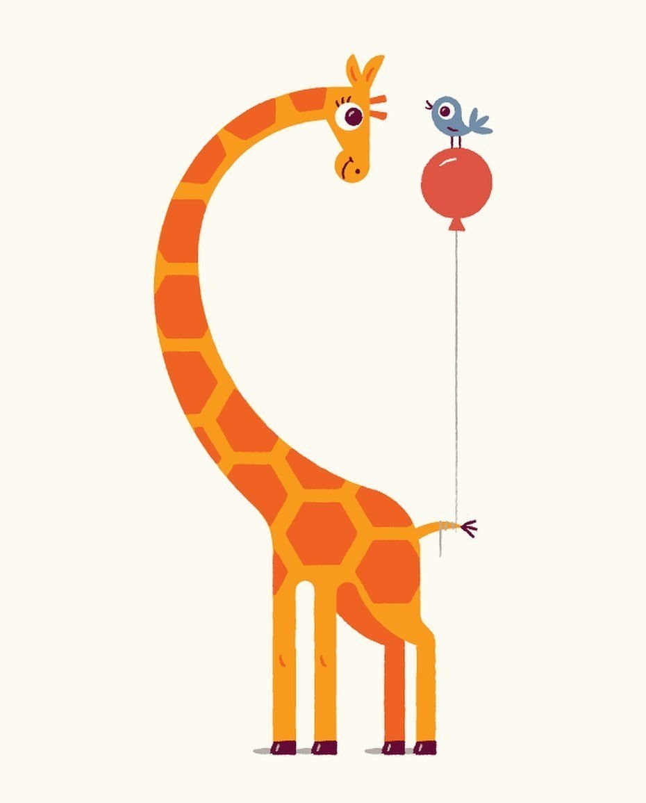 Жираф картина для детей