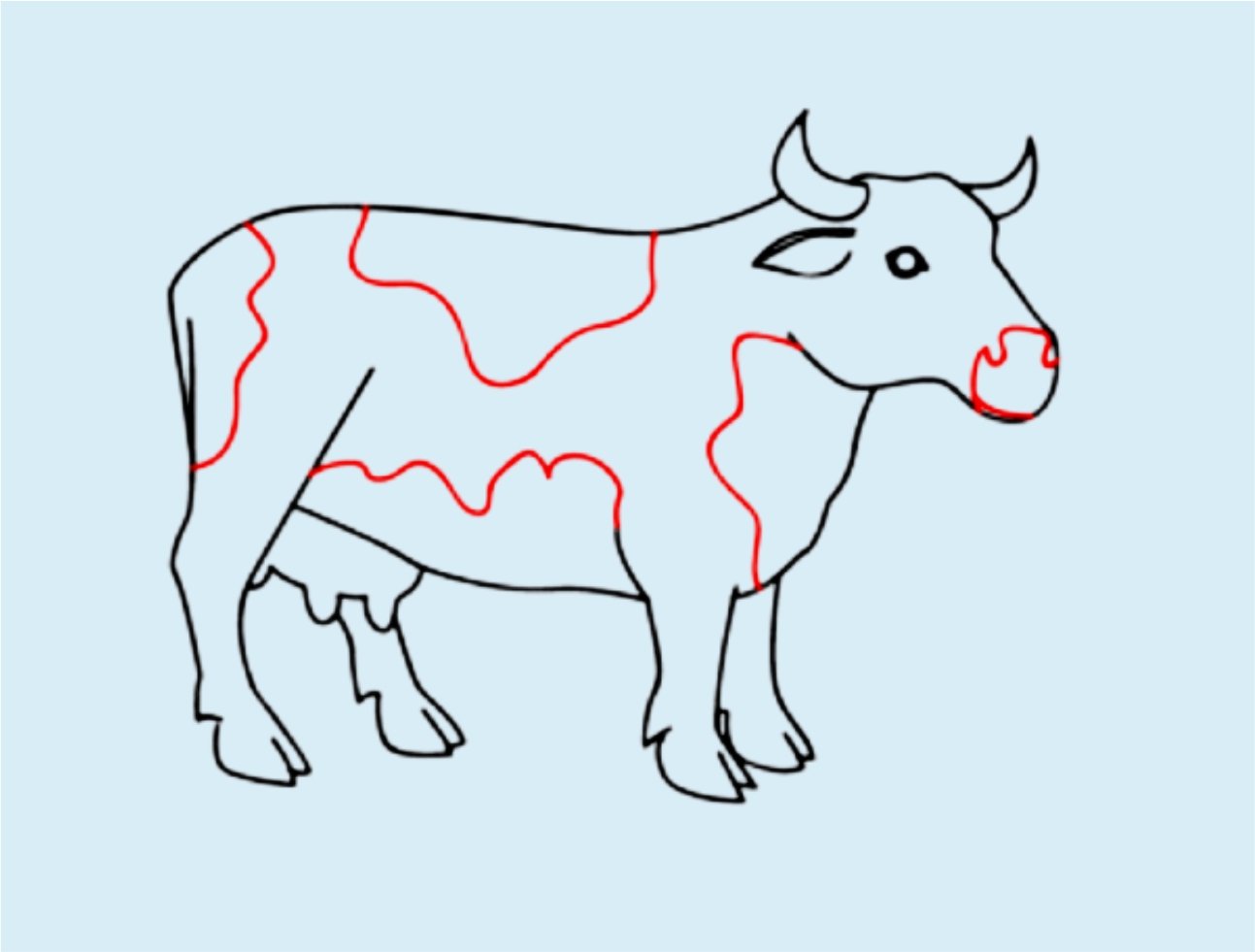 Коровы для детей 3 лет. Корова рисунок карандашом. Рисунок коровы для срисовки. Корова для рисования для детей. Рисунок коровы карандашом для срисовки.