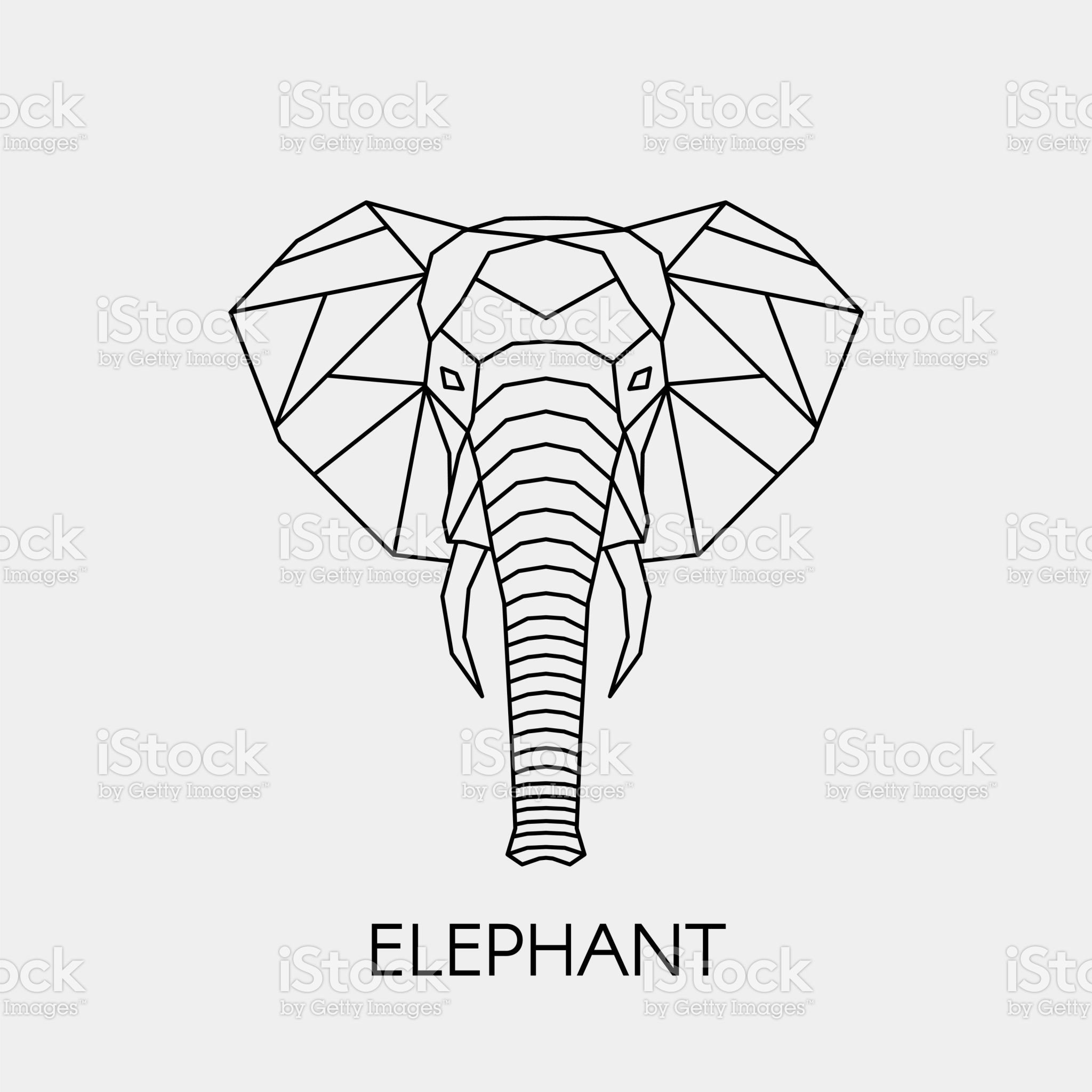 Геометрическая голова слона