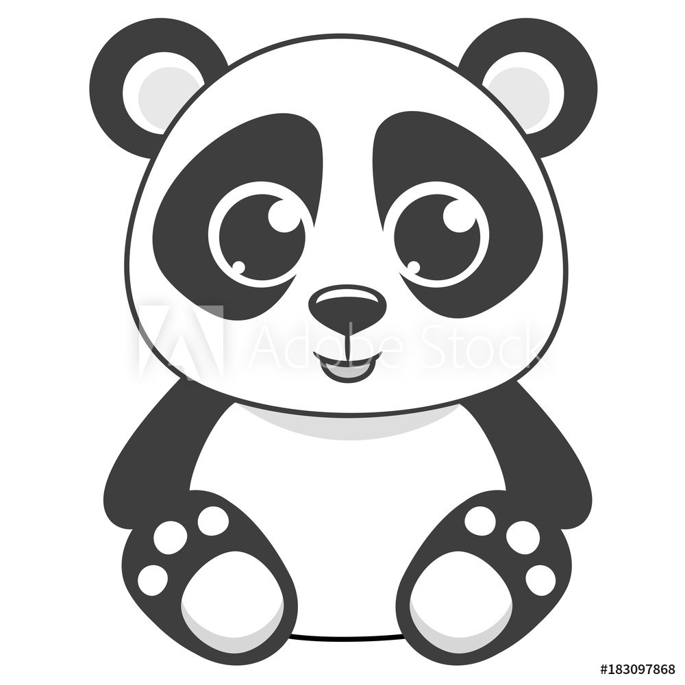 Макет панды для рисования