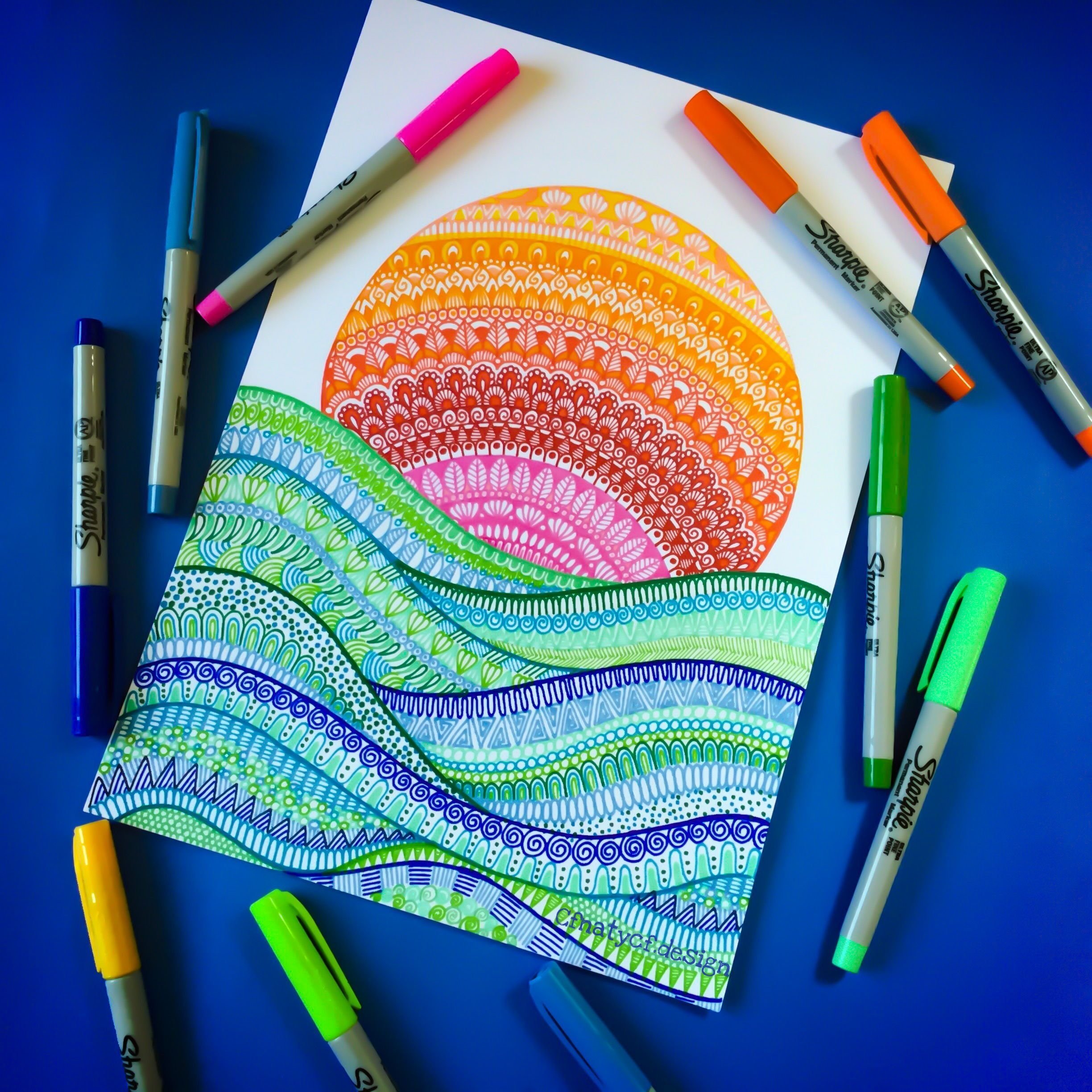 Рисование цветными ручками