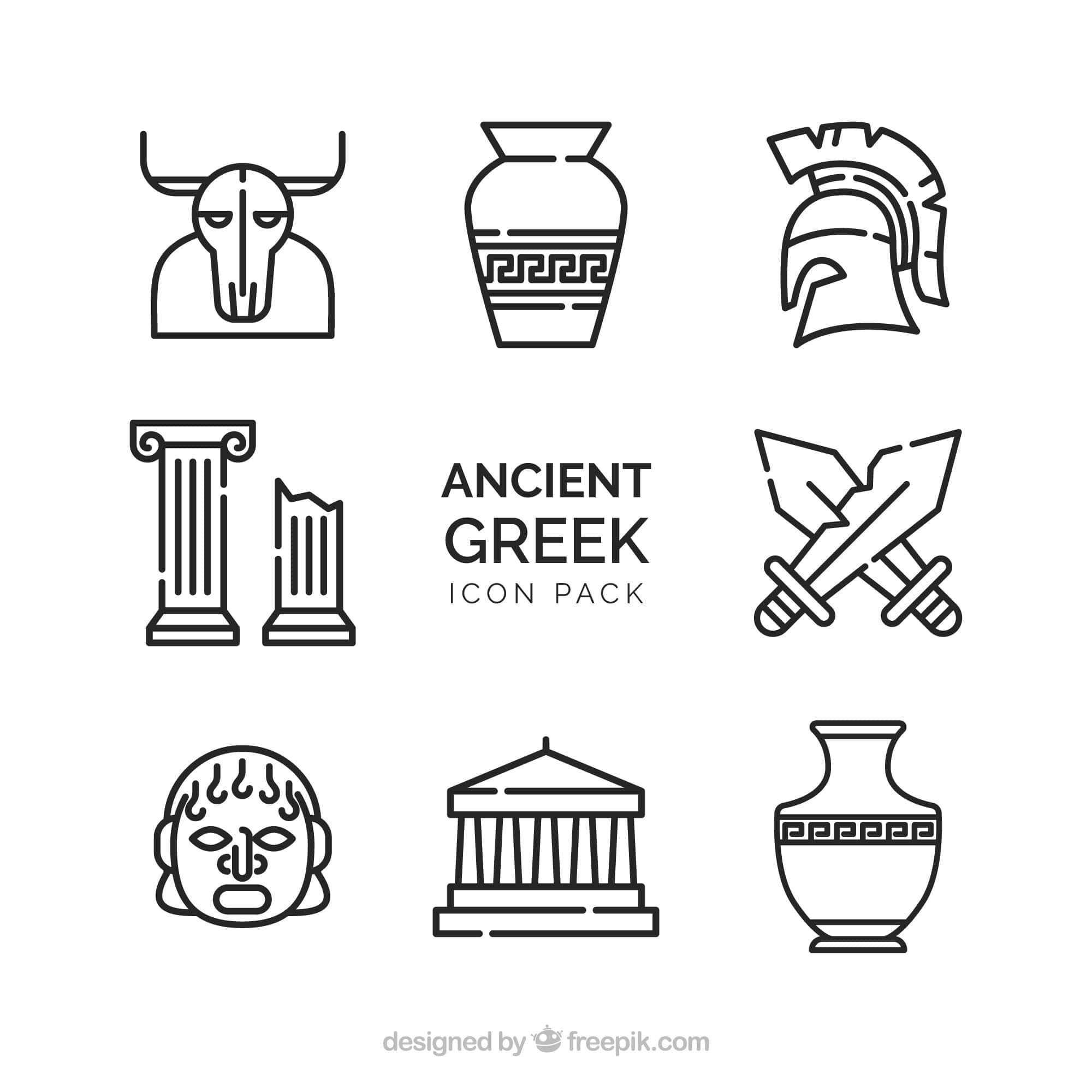 Античные знаки. Греческие символы. Знаки древней Греции. Символы античности.