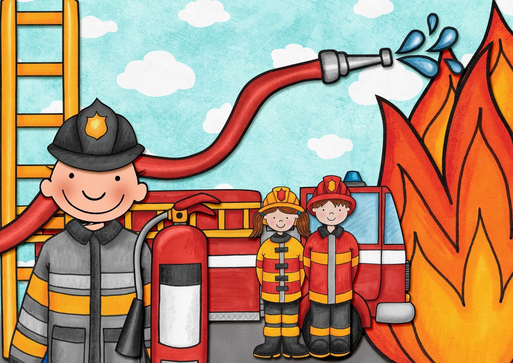 Мой друг пожарный на русском. Пожарная тематика. Картины про пожарных. Пожарный рисунок. Рисунок на пожарную тему.