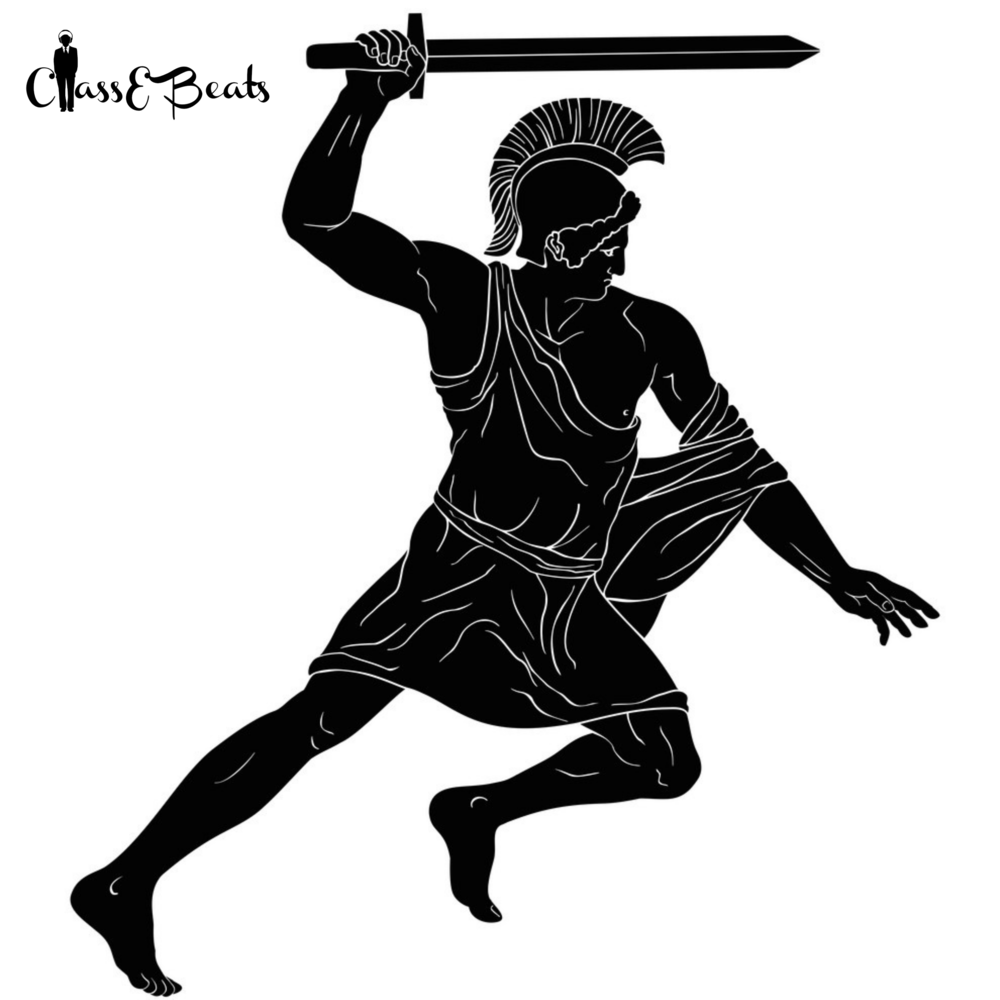 Древнегреческий воин вектор