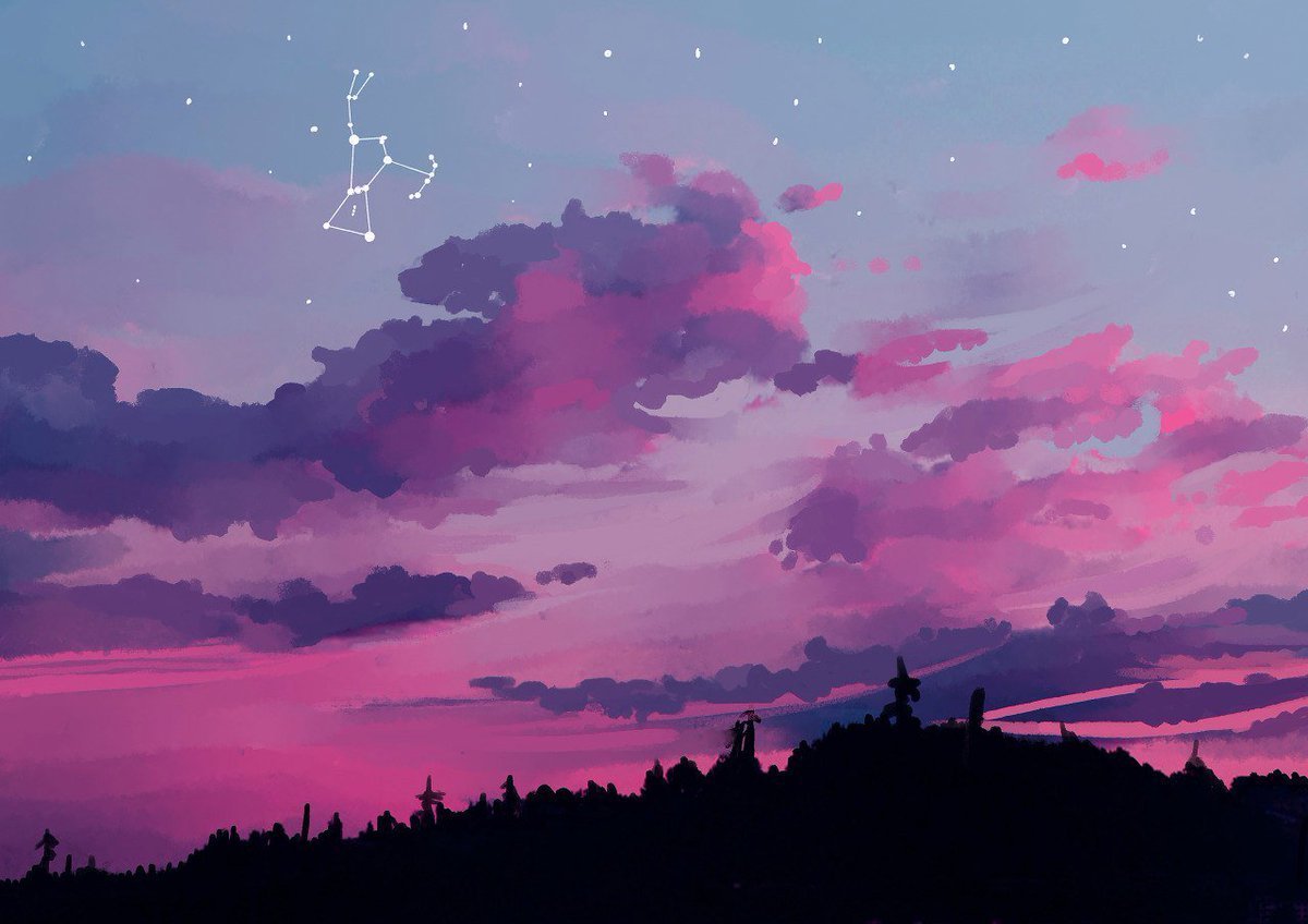 Вечернее небо рисунок - 77 фото