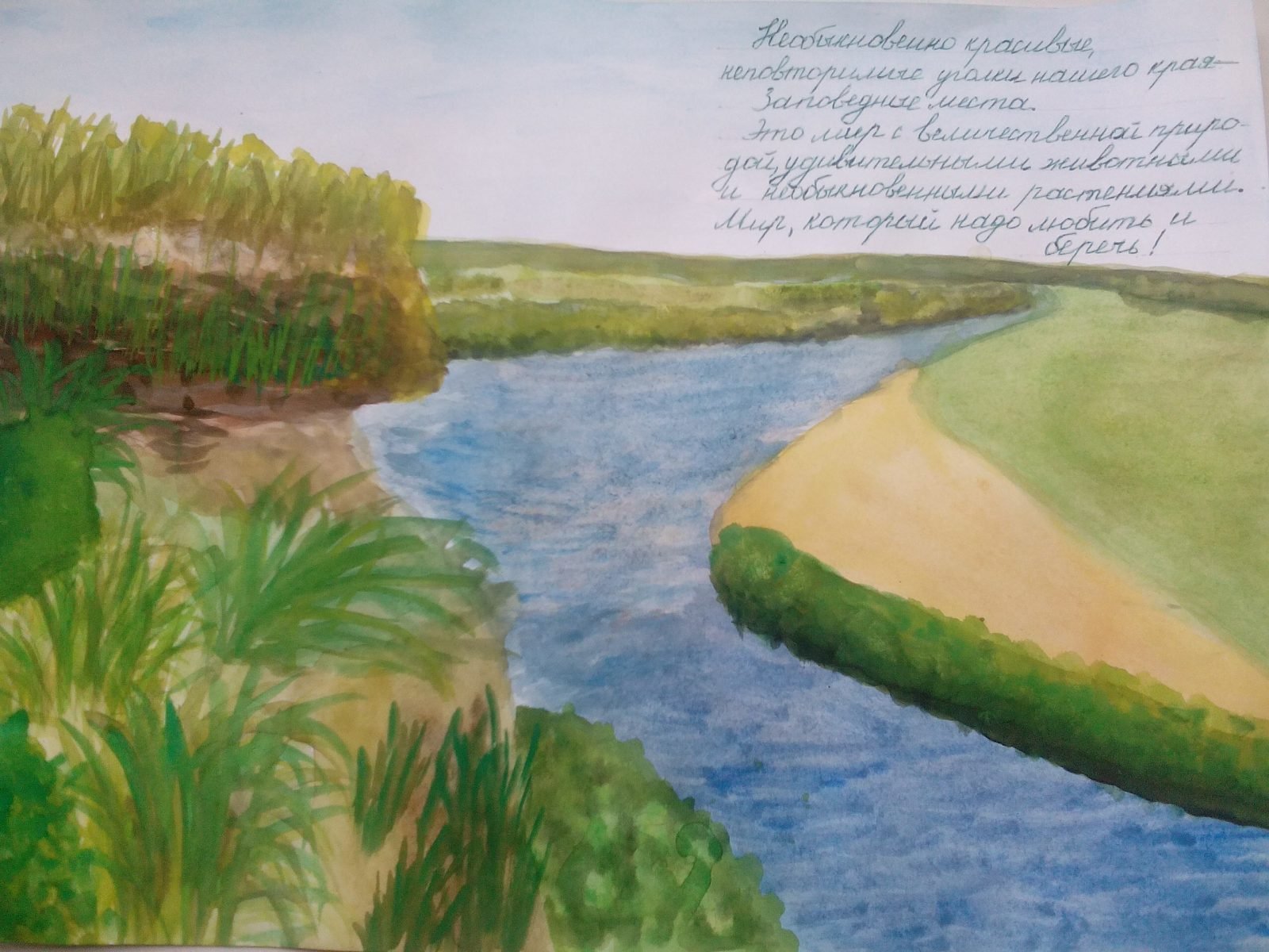 Природные объекты рисунок. Заповедные уголки родного края рисунок. Природа Татарстана рисунки. Рисунок на тему мой родной уголок. Любимый уголок природы река.