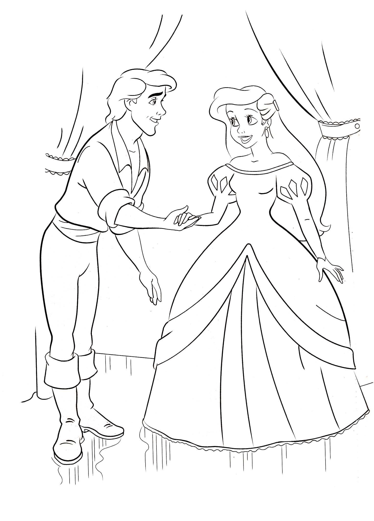 Нарисовать карандашом бал. Принцессы и принцы. Раскраска. Золушка с принцем раскраска. Раскраска. Бал принцессы. Раскраска Рапунцель и Ариэль.