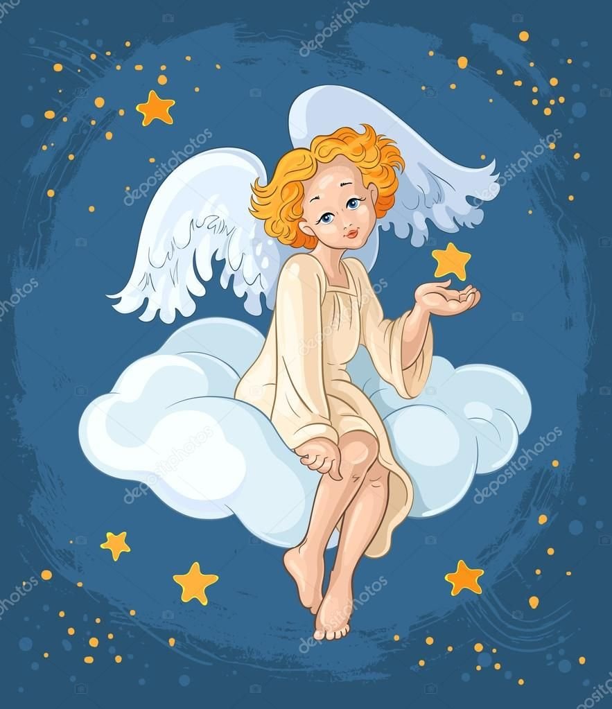 Ангел на облаке