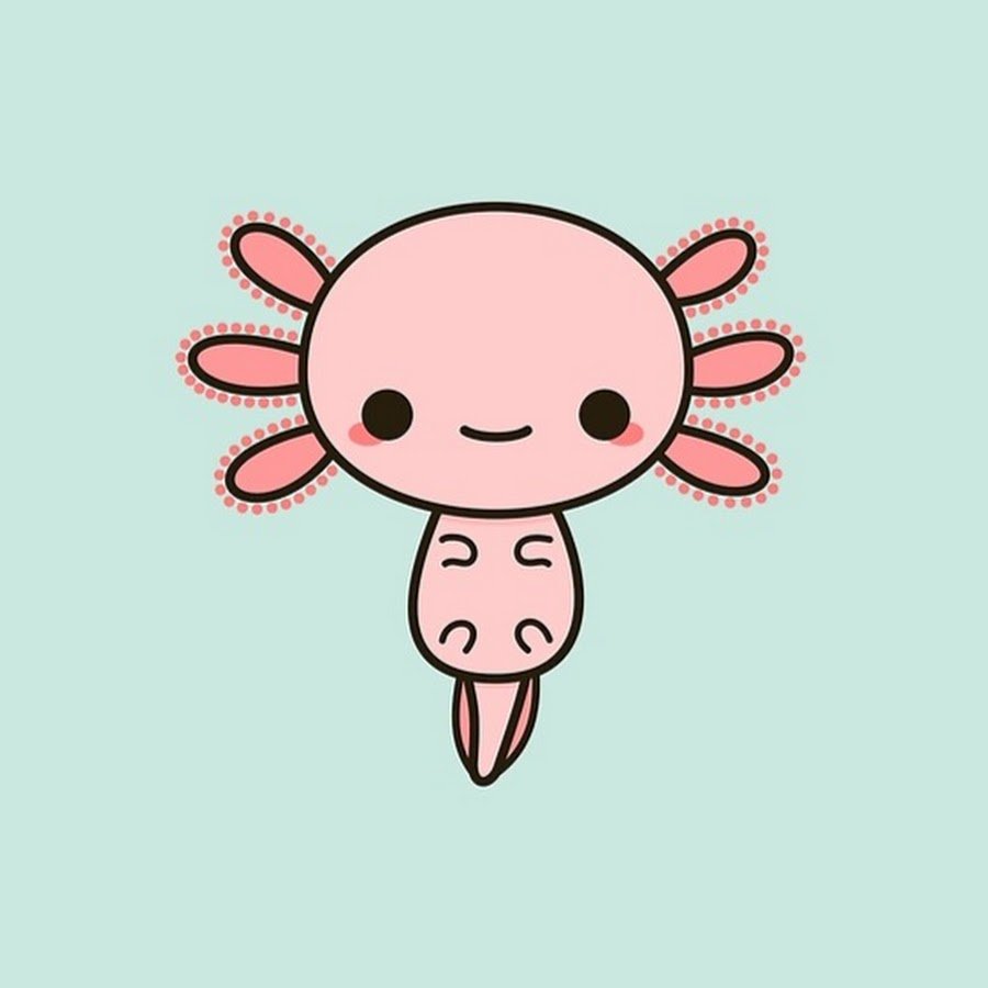 Аксолотль Каваи арт