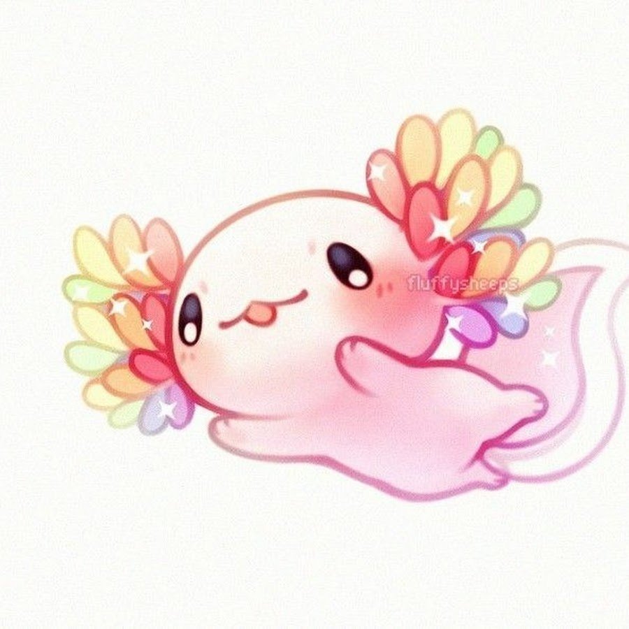 Аксолотль раскраска для детей