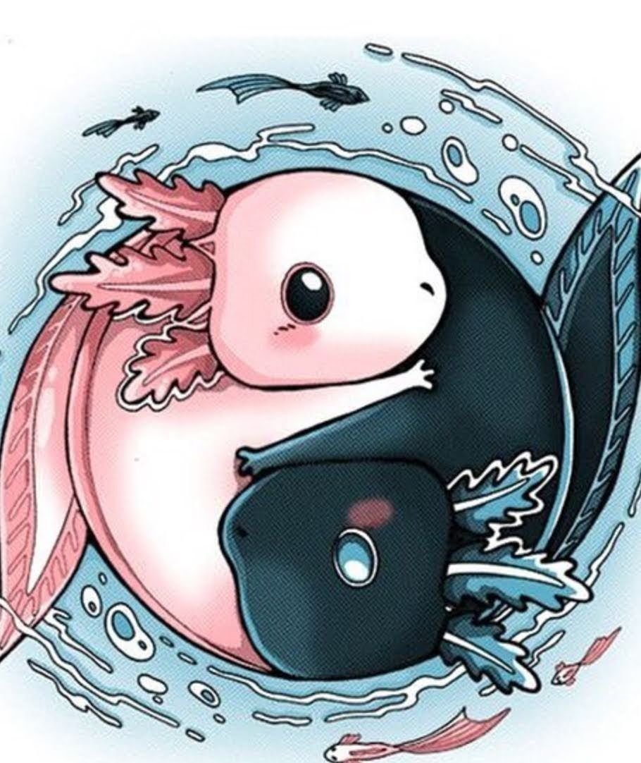 Аксолотль рисунок карандашом