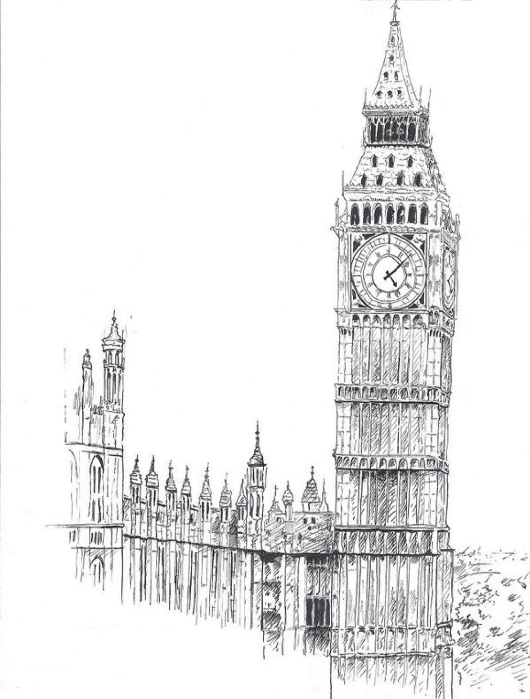 Рисунок биг. Биг Бен в Лондоне. Англия Биг Бен рисунок. Рисунок London Биг Бен. Англия Биг Бен скетч.
