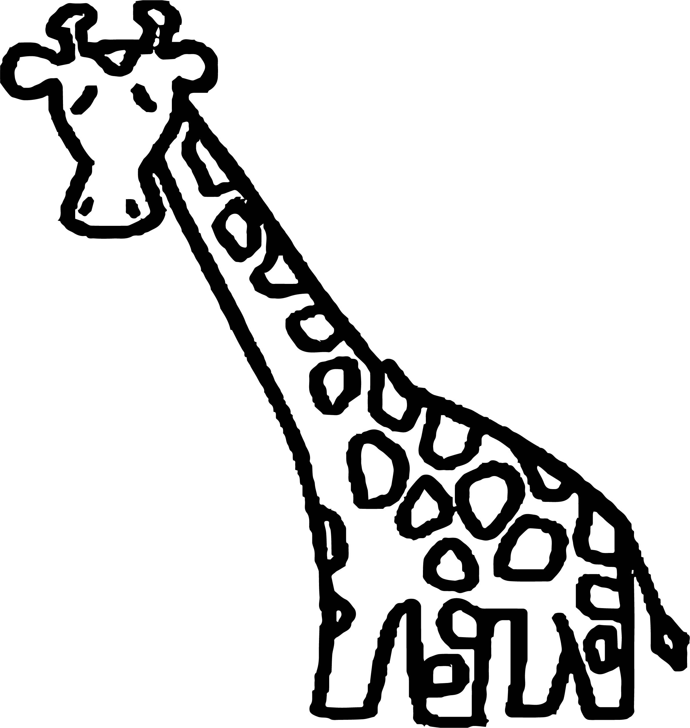 Раскраска Жираф для детей 3-4